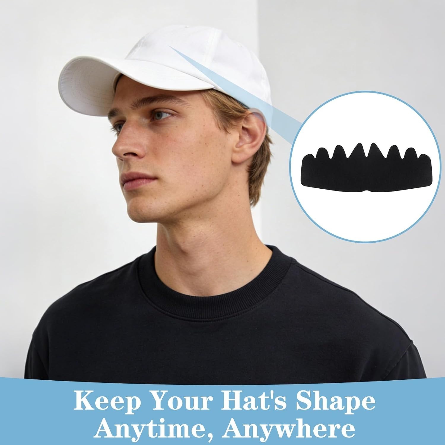 10PCS Hat Sweat Liners for Caps Washable Reusable Inserts for Sweat Protection