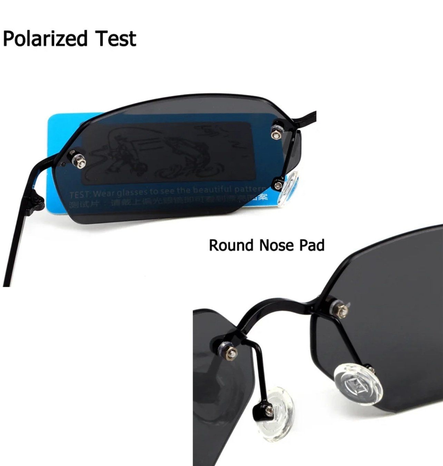 Fashion Cool The Matrix Agent Smith Neo Style Polarized Sunglasses Rimless