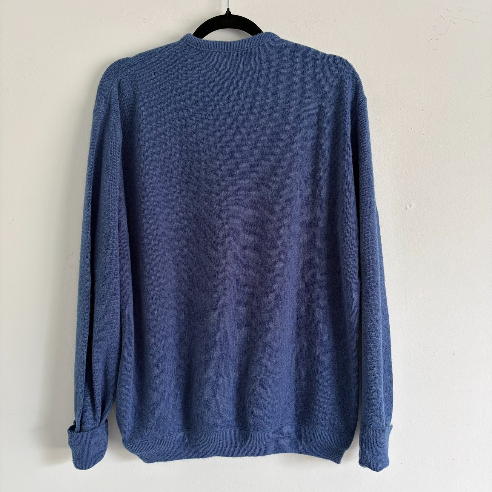 Vintage 80s IZOD Lacoste V Neck Sweater Men’s XL Blue USA Orlon Acrylic Preppy