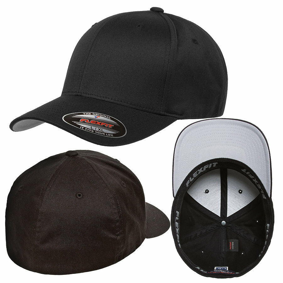 FLEXFIT Classic ORIGINAL 6-Panel Fitted Baseball Cap HAT S/M L/XL XXL Wholesale!