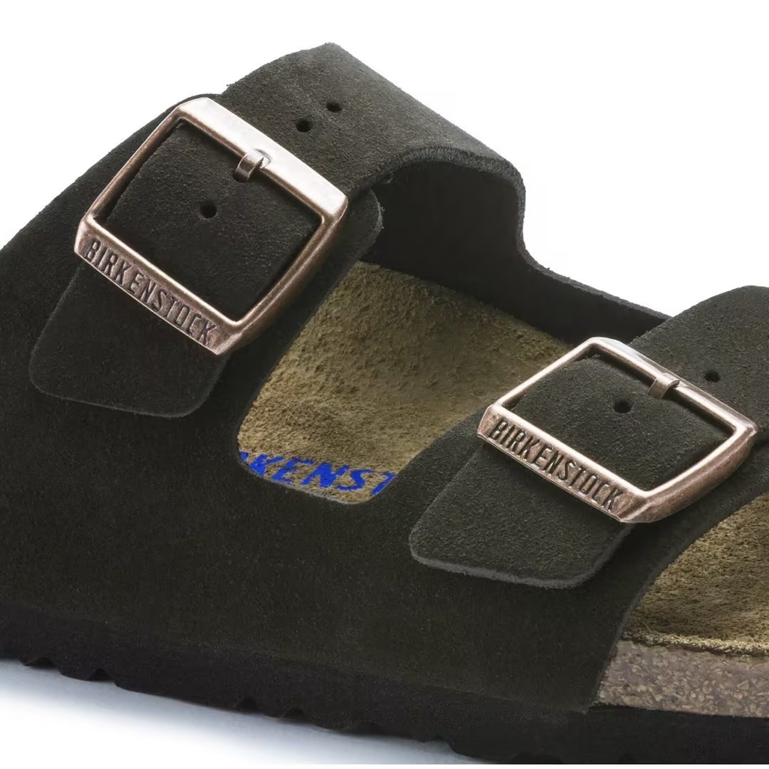 Birkenstock Arizona Soft Footbed Sandals Taupe Suede Leather Shoes EU37-45