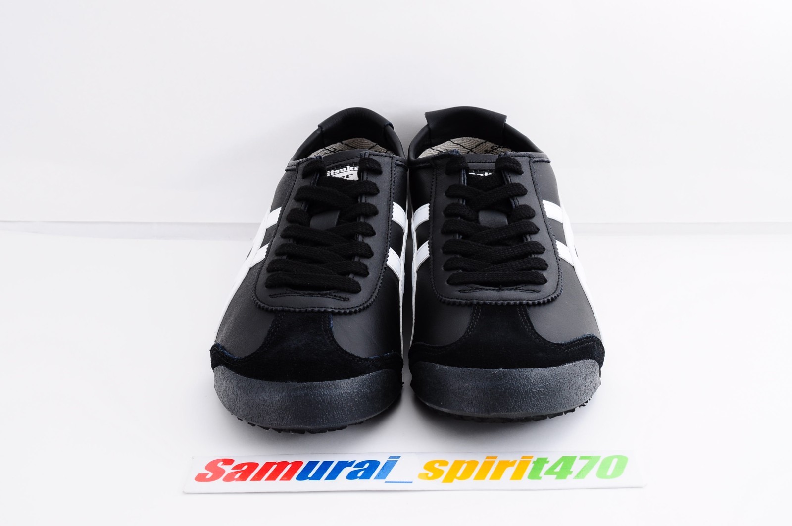 Onitsuka Tiger Genuine MEXICO 66 1183C102 BLACK /WHITE US Buyer No Import duties