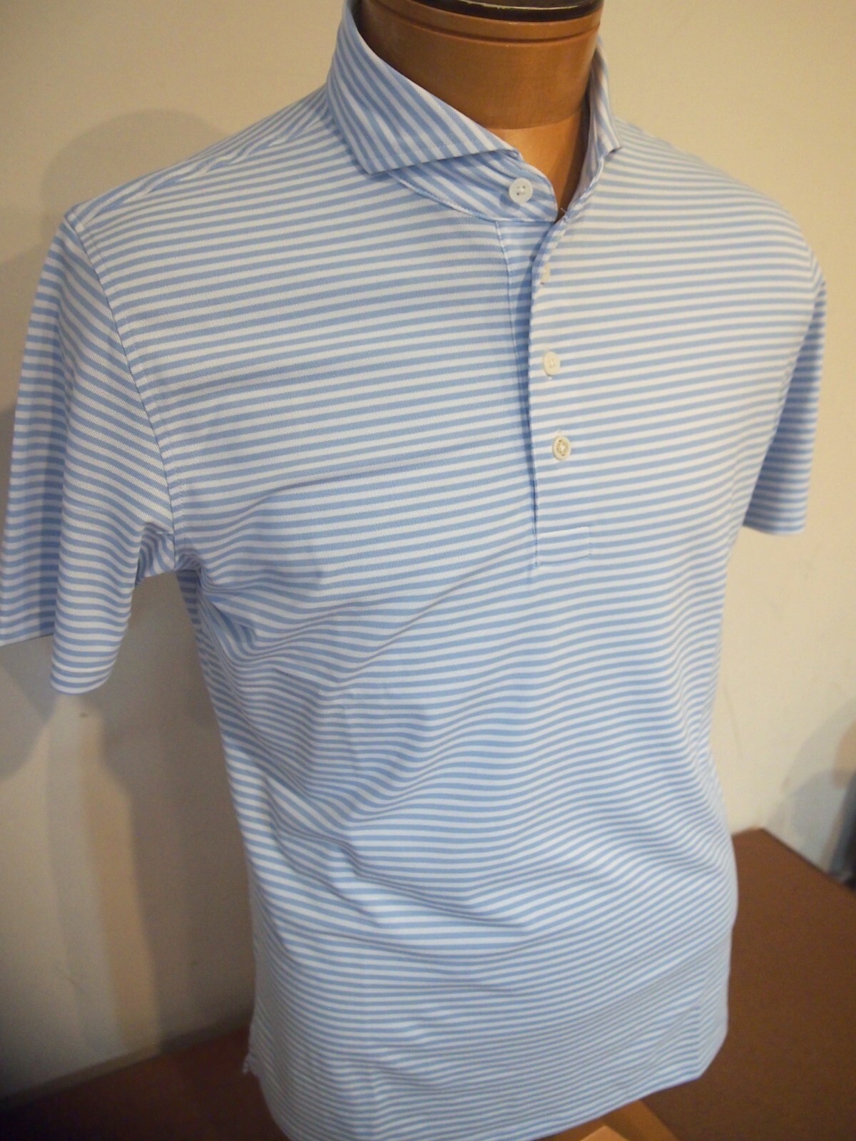 G/FORE Performance Fabric Feeder Stripe Pique Slim Fit Golf Shirt NWT M $120