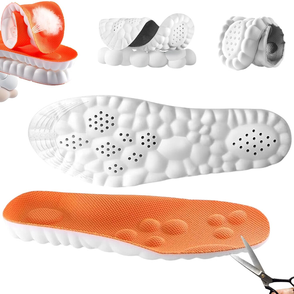 3Pairs Cushioning Insoles Memory Foam Work Sports Soft Insoles – Size Large 7-14