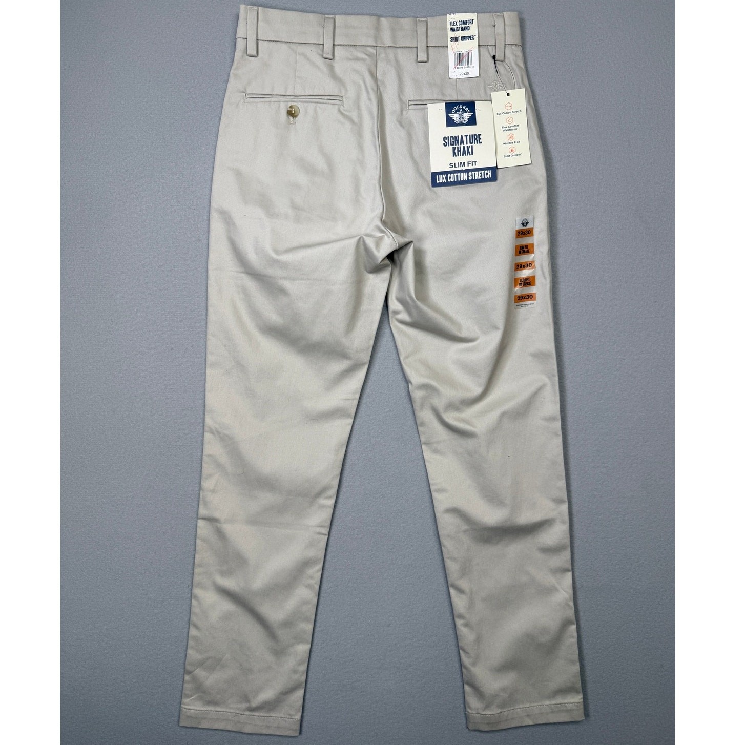 Dockers Men’s Signature Khaki Lux Slim-Fit Stretch Pants Cloud 29×30 $62
