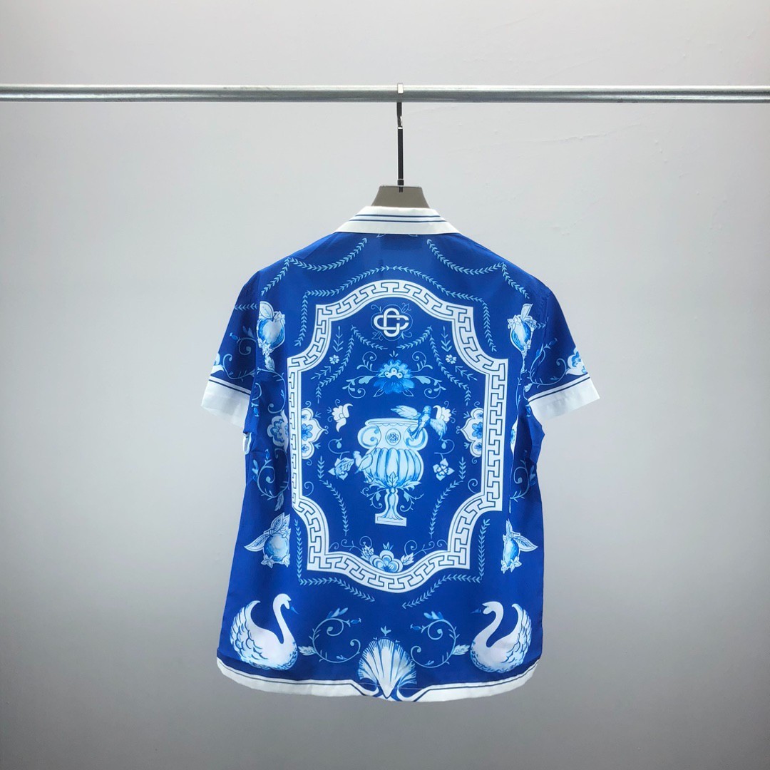 Casablanca high-end vacation shirt shorts, Hawaii beach vacation set