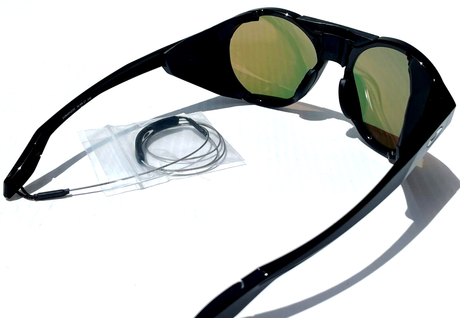 Oakley CLIFDEN Polished Black Round POLARIZED Galaxy Ruby Lens Sunglass 9440