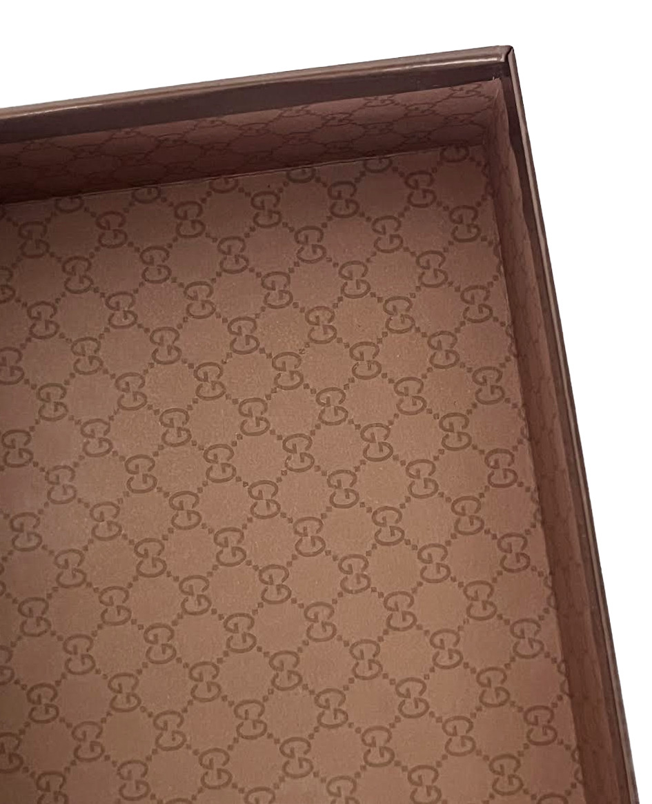 Empty Gucci Wallet Gift Box 8.3″ x 2″ x 4.8″ Brown GG Monogram