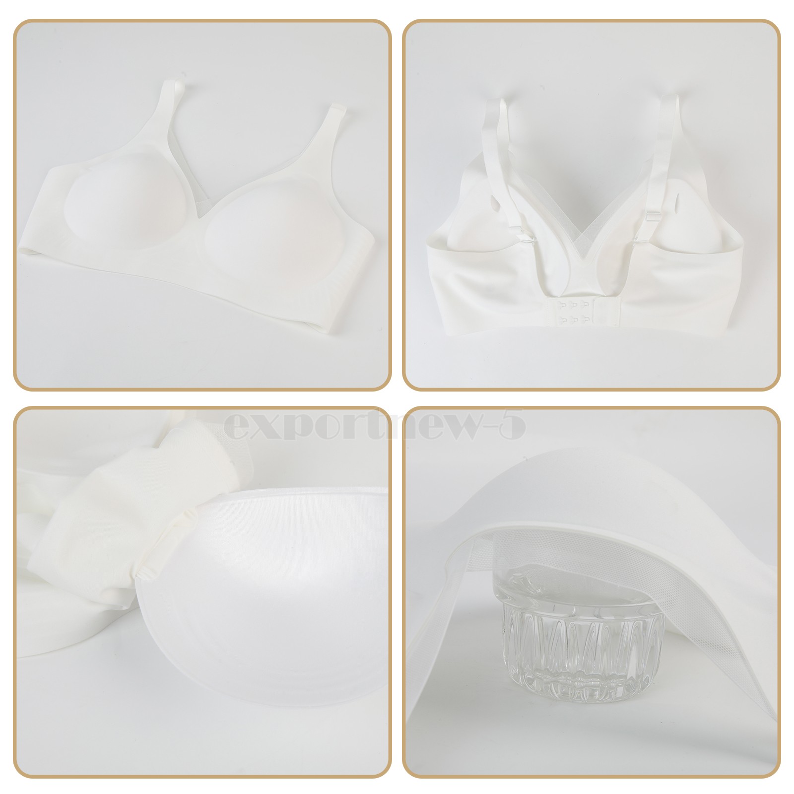Women Wireless Bras Jelly Bralette Supportive T-shirt Bra No Underwire Soft Skin