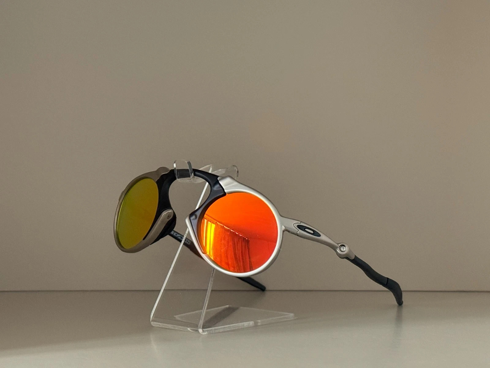 Oakley X-Metal Madman OO6019 Dark Carbon Ruby Iridium Sunglasses