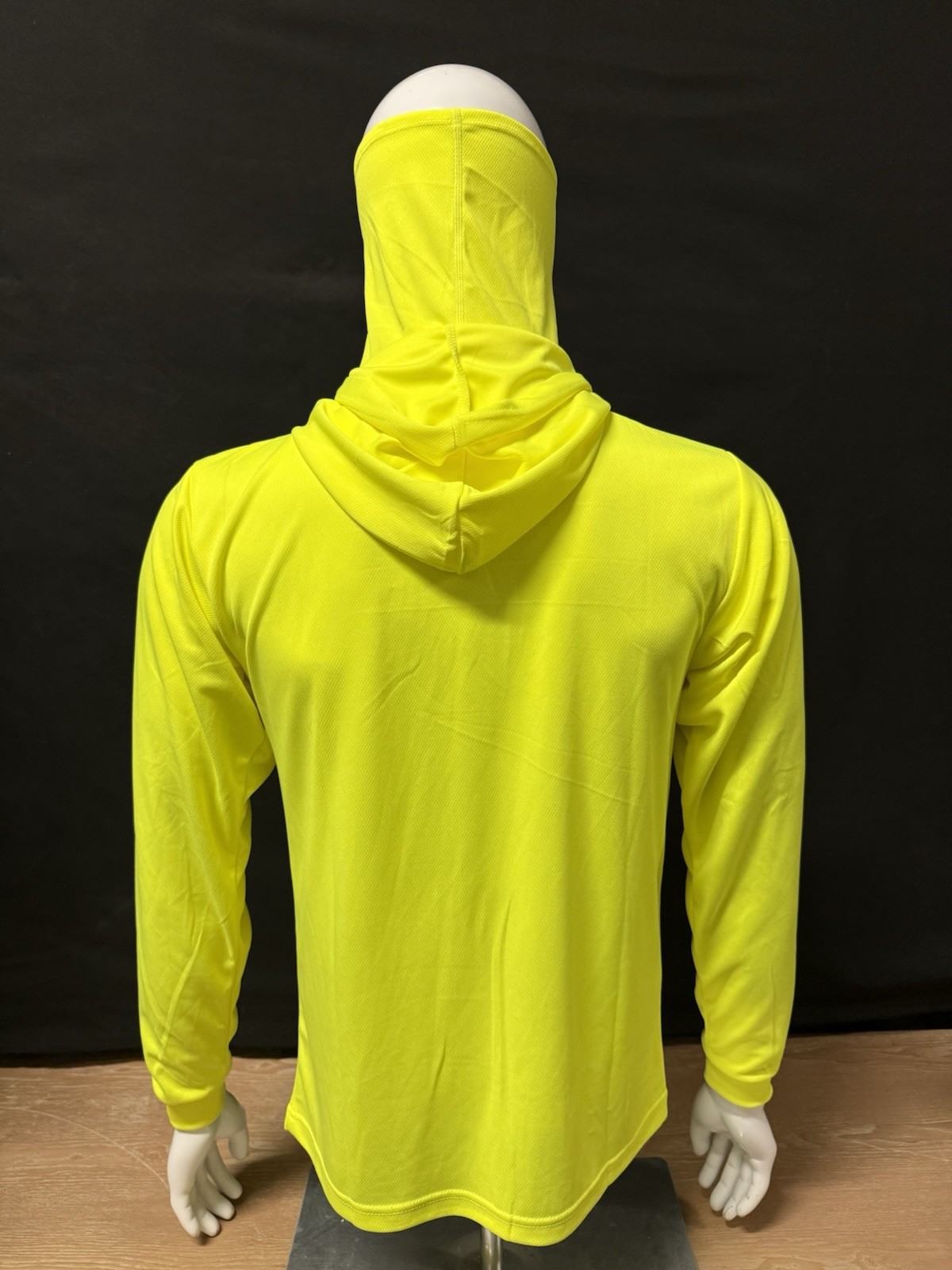 Hoodie Face Mask Long Sleeve T- Shirt 100% Polyester Material for UV Protection