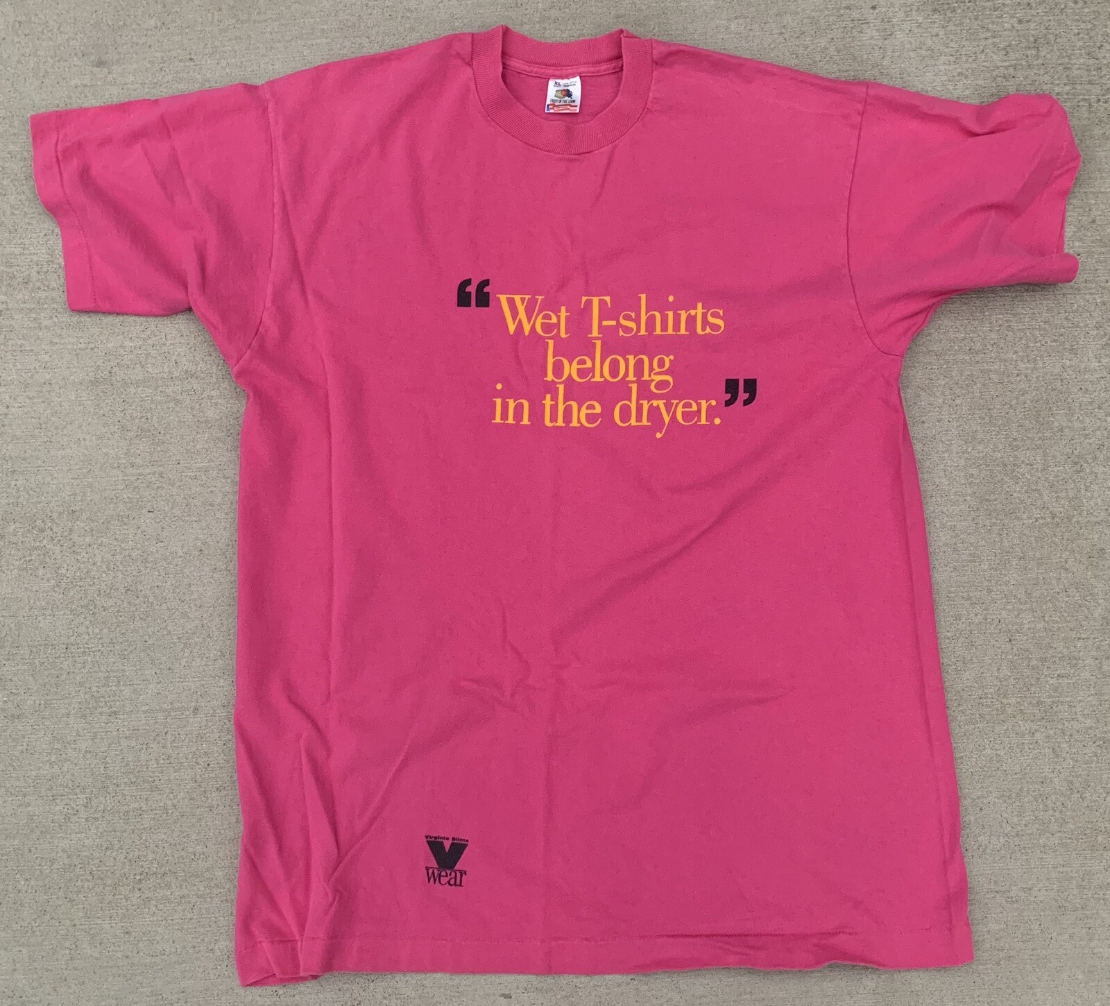 Vintage Wet T-shirts belong in the dryer. Virginia Slims V wear t shirt Size XL