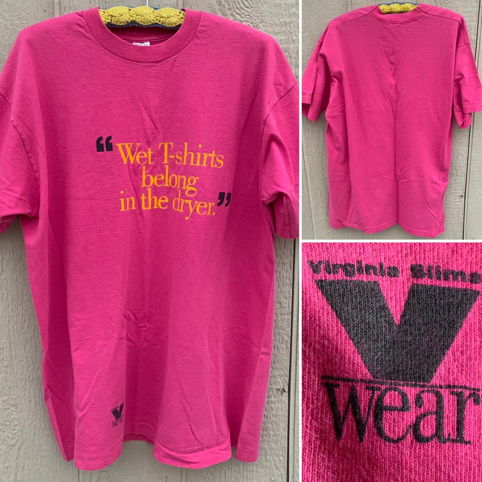 Vintage Wet T-shirts belong in the dryer. Virginia Slims V wear t shirt Size XL