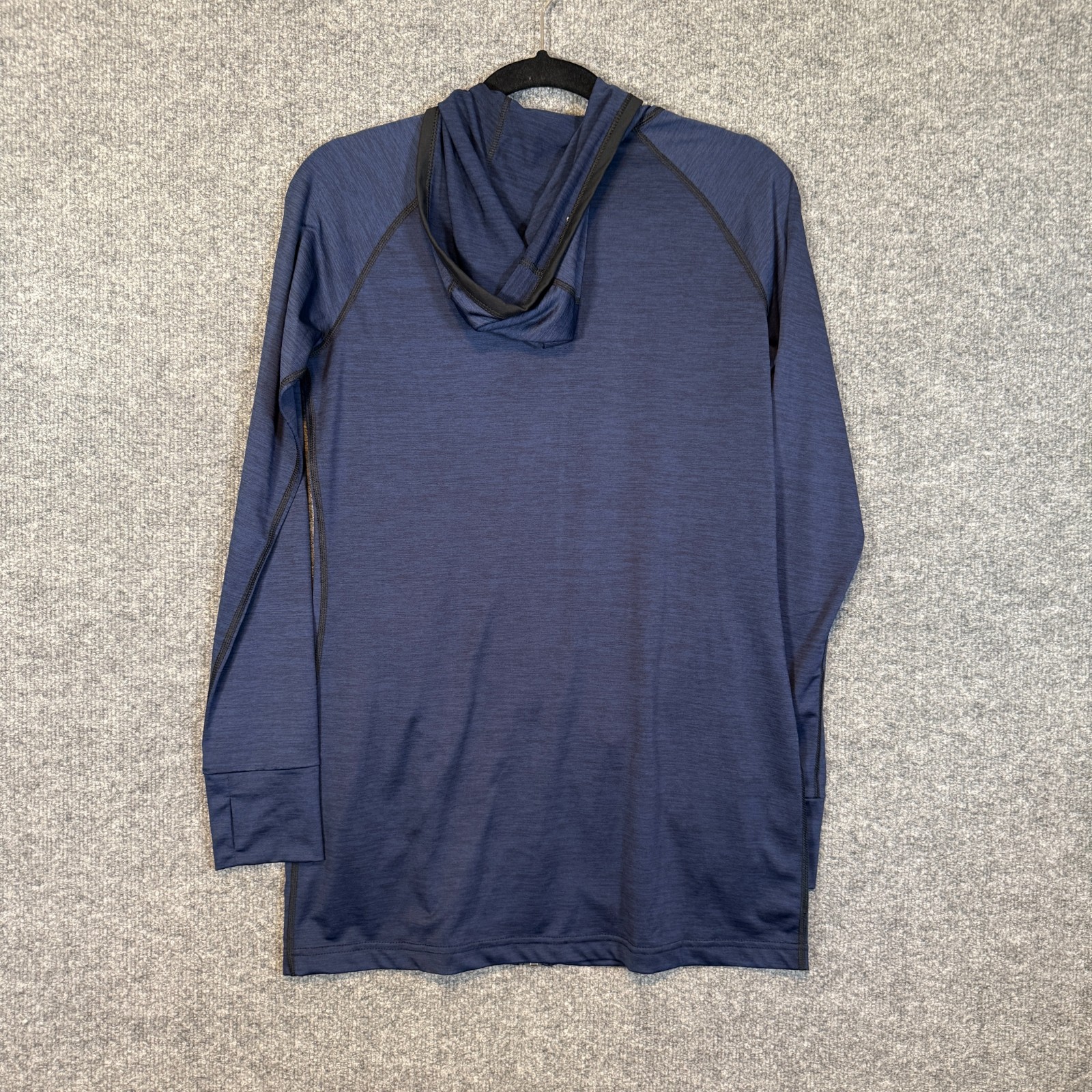 Ruby Ribbon Shirt Womens Small Blue Zip Up Hooded Sweatshirt Shapewear