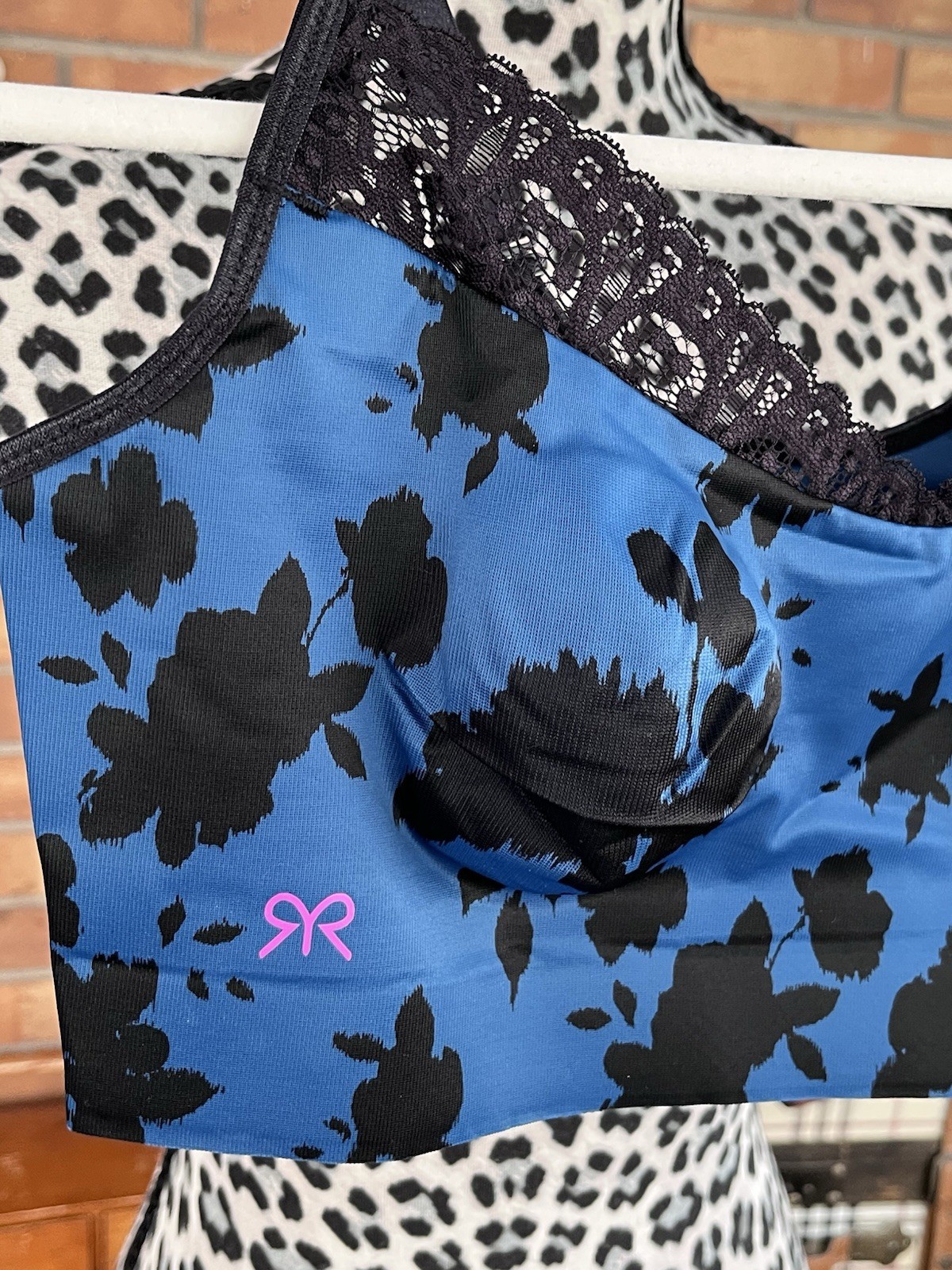 Ruby Ribbon Blue Floral Dana Demiette Heritage Bra (34) Style 1801