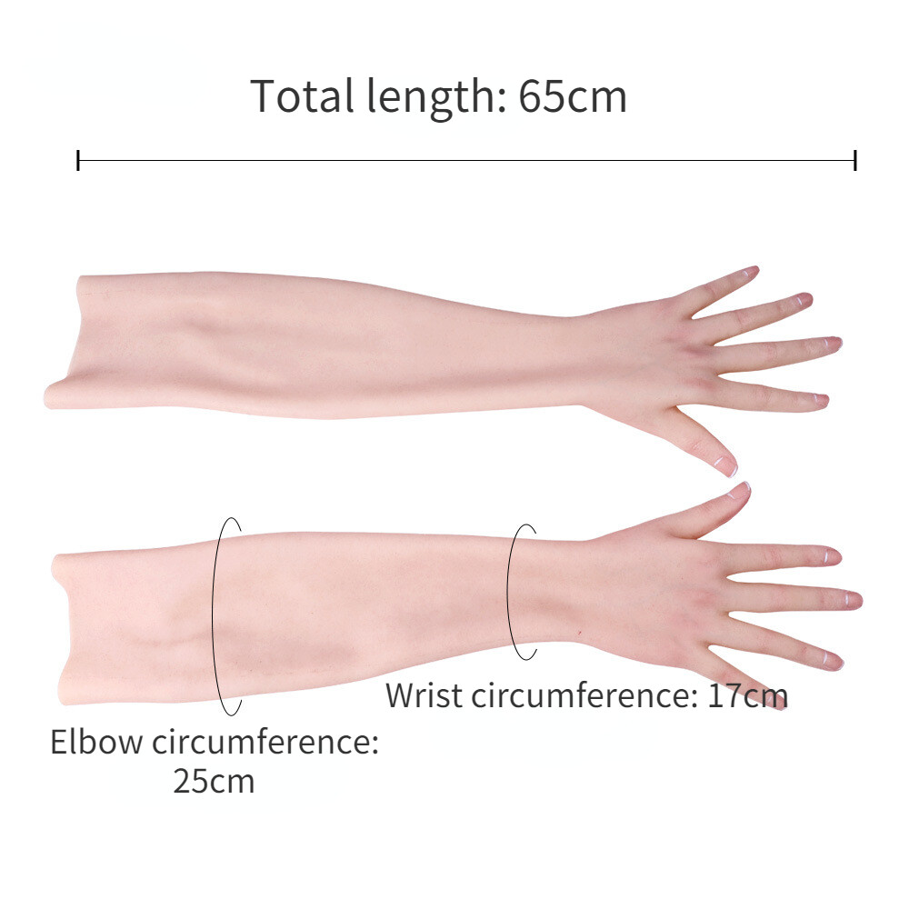 Realistic Silicone Glove Hand Skin Cover Scars Hand Sleeve Cosplay Crossdresser