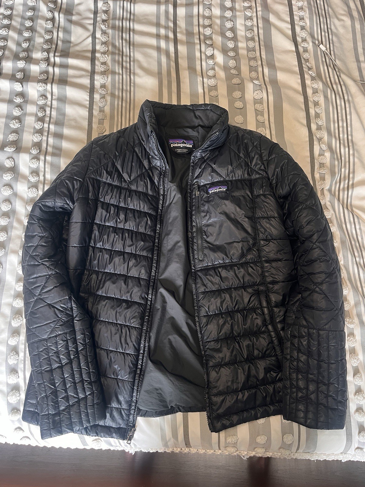 Patagonia Women’s Large Black Lightweight Quilted Jacket Full Zip