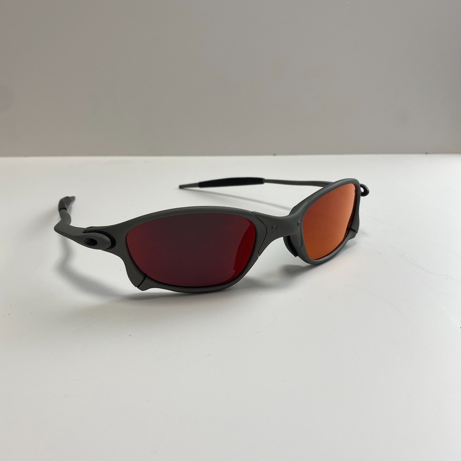 Oakley Juliet 2.0 X-Metal Polarized Sunglasses Ruby Lenses/Matte Gray Frames