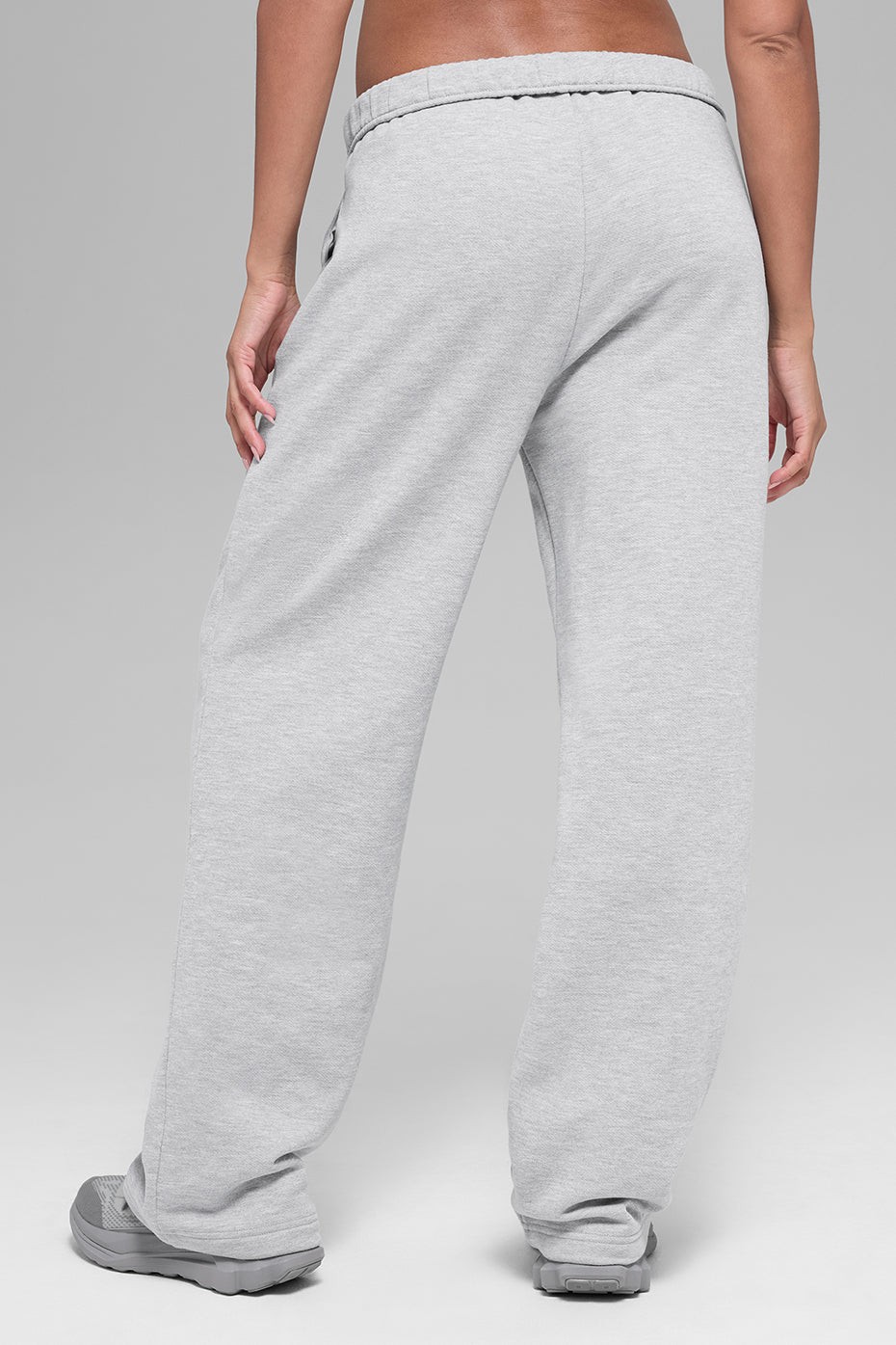 ALO Accolade Straight Leg Sweatpant Black&Athletic Heather Grey Size S M L