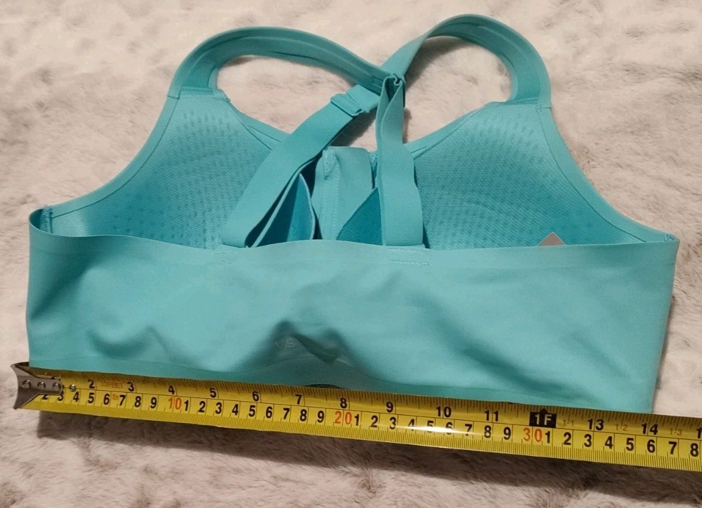 Victoria’s Secret VSX Sport Bra 36C Teal Front Zip High Support Yoga Style New