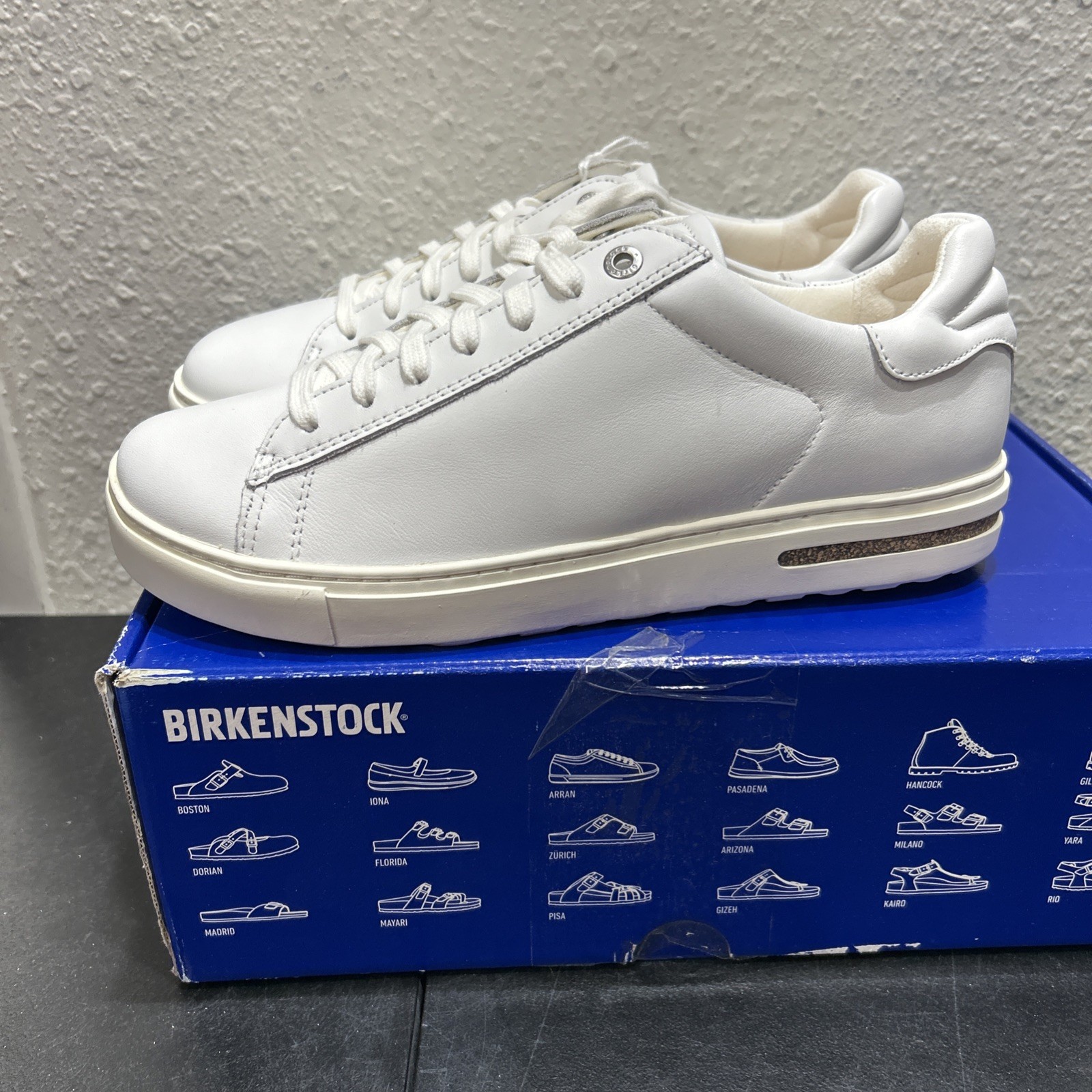 Birkenstock Womens Bend Low Leather White 39 (US W8 M6