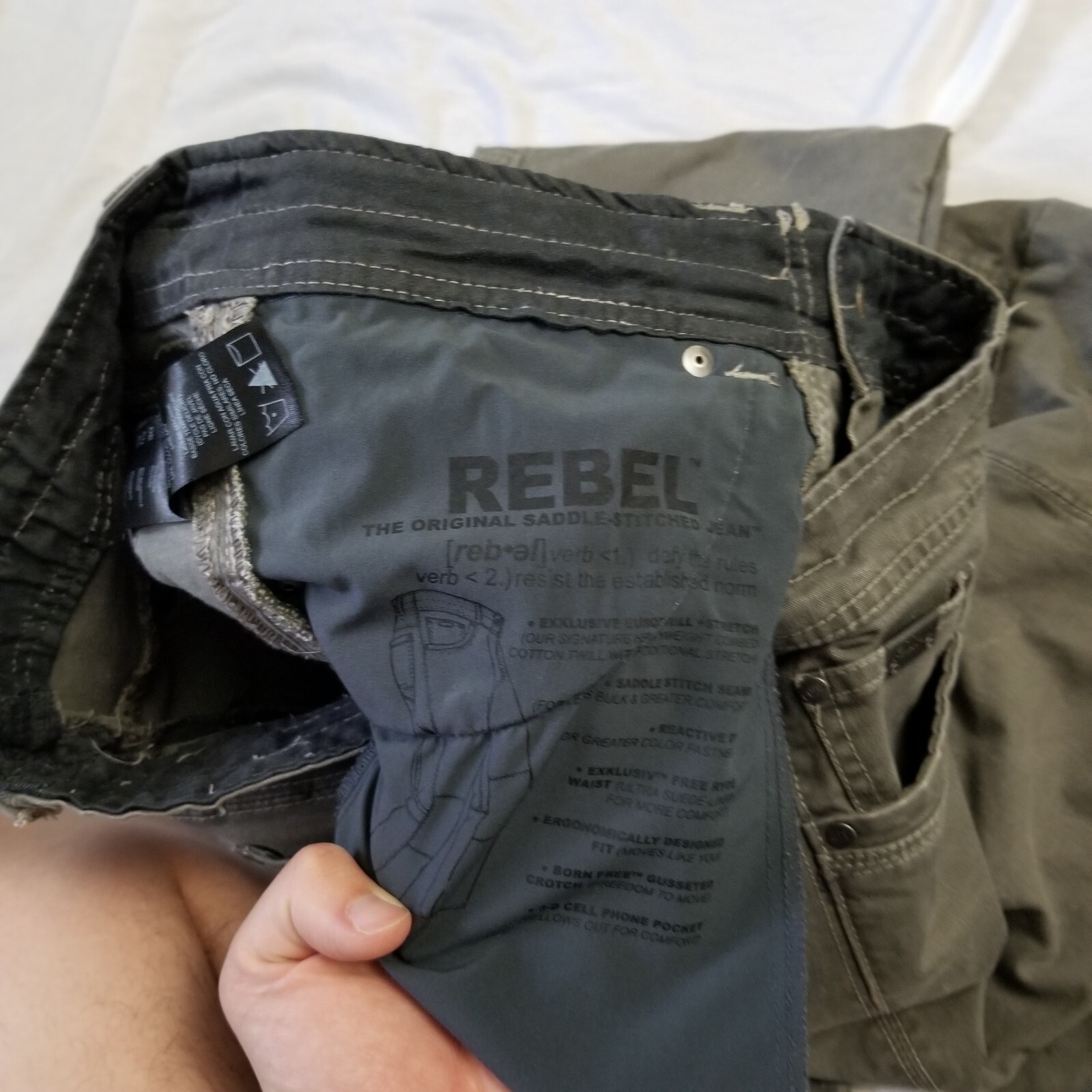 Kuhl Pants Mens 32×30 Rebel Gray Vintage Patina Day Hiking Outdoor Canvas Work