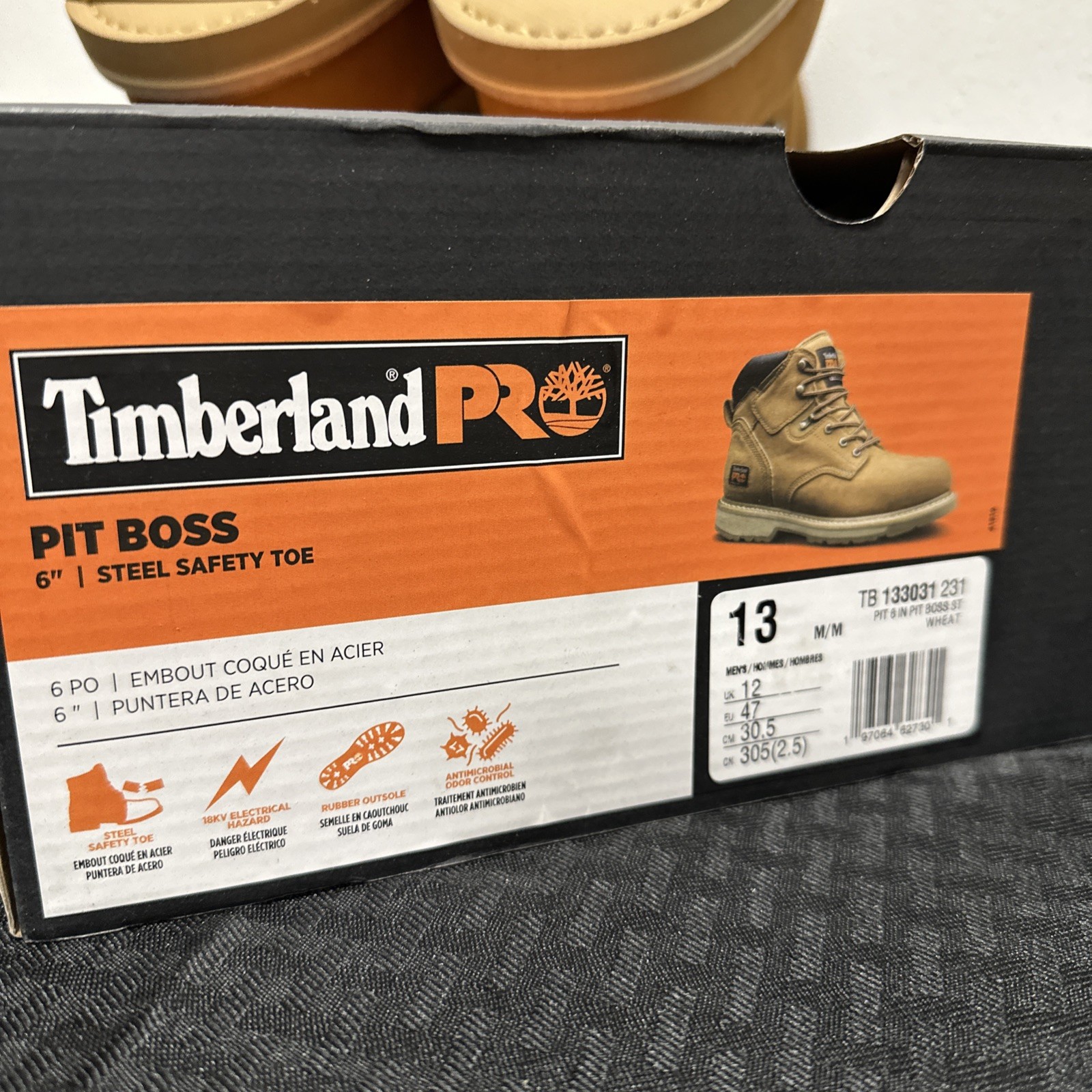 Timberland Pro Men’s Pit boss 6” Steel Safety Toe Size 13 # TB033031