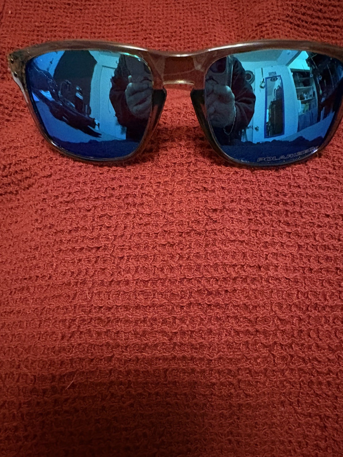 Oakley Holbrook Style Sunglasses Smoke Transparent Blue Lens UV400