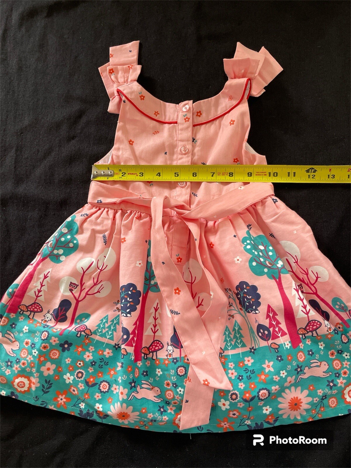 Chirpie Pie NWOT Peach/Teal Sleeveless Fully Lined Sundress-12-18Mos