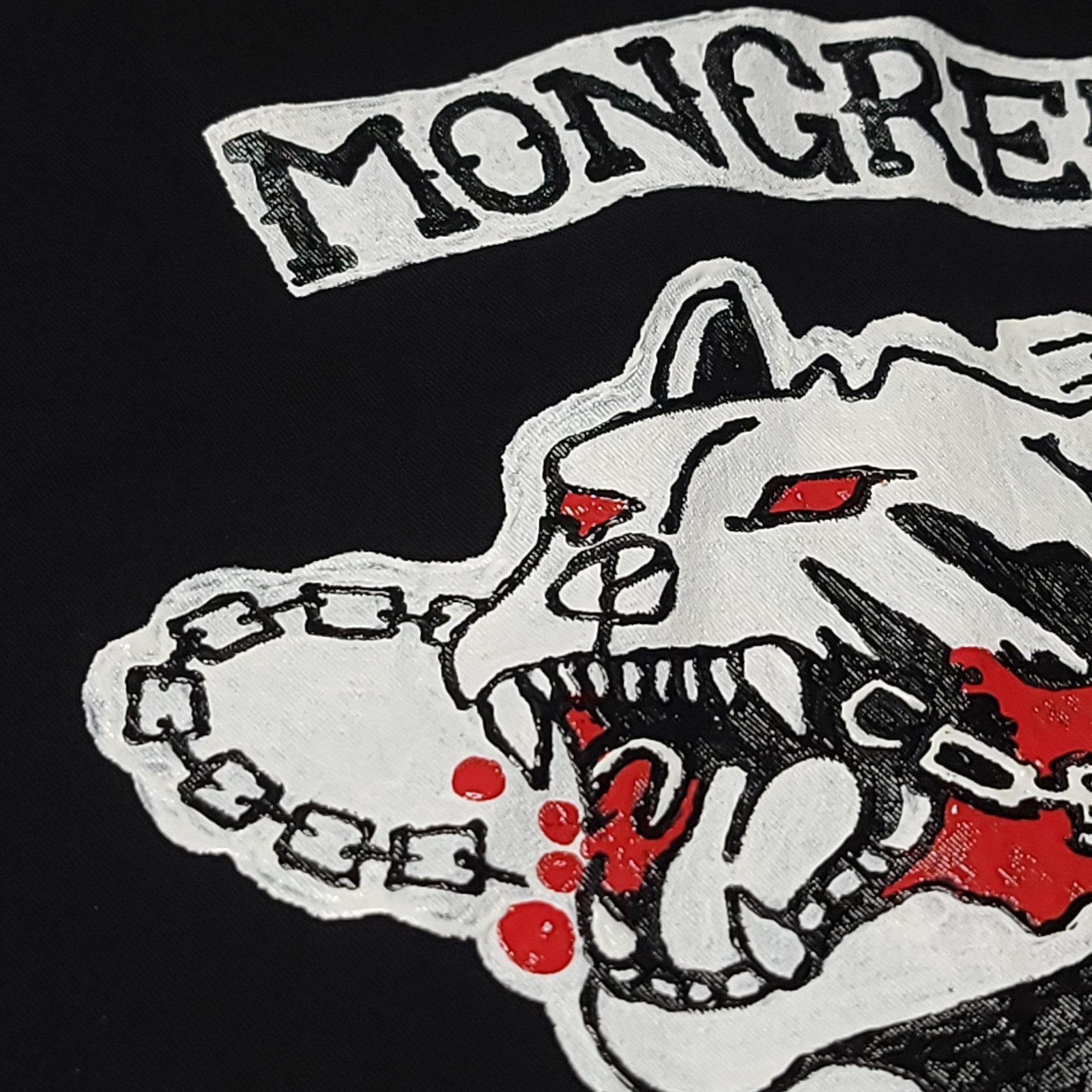 Rare Hand Painted Mongrels MC Farewell Original Wrangler Biker Vest Size M