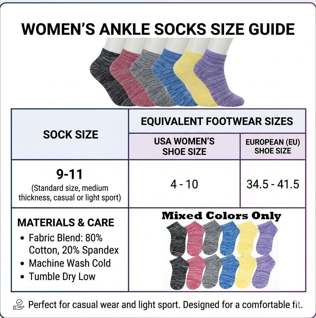 3-12 Pairs Women Ankle Quarter Crew Socks Casual Thin Galaxy Cotton Stretch 9-11