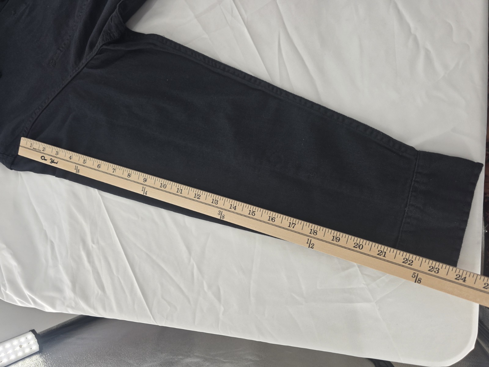 Goodfellow & Co Men’s Black Chore Coat Jacket L Button Front Spread Collar 46″