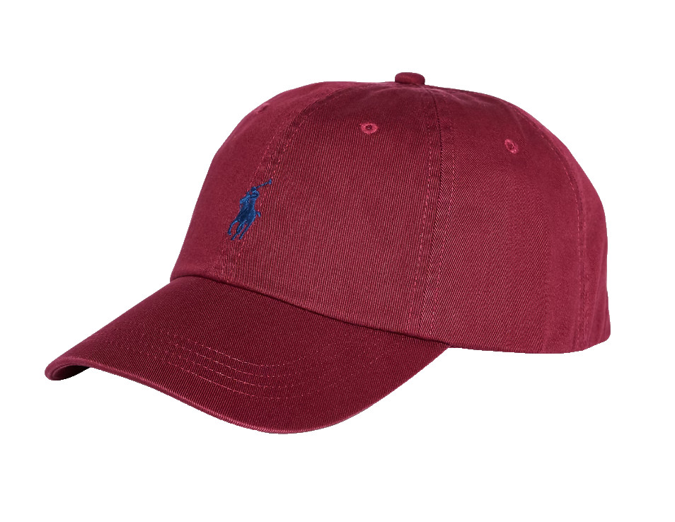 Polo Ralph Lauren Men’s One Size Cotton Chino Adjustable Ball Cap Maroon Wine