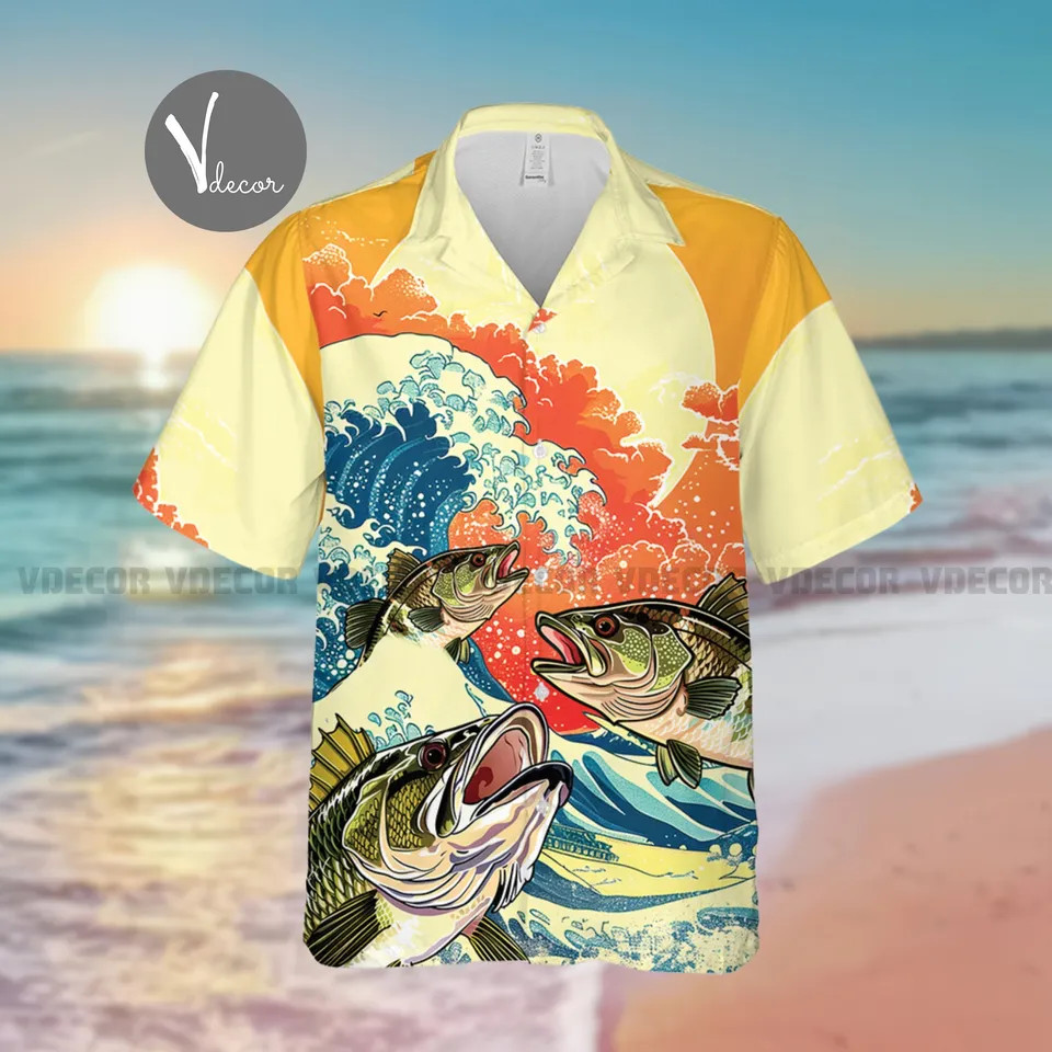 Fishing Beach Hawaiian Shirt