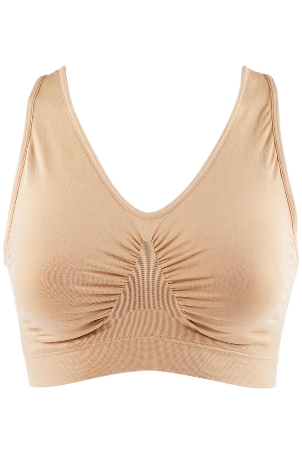Rhonda Shear Women’s Crossback Ahh Bra Beige