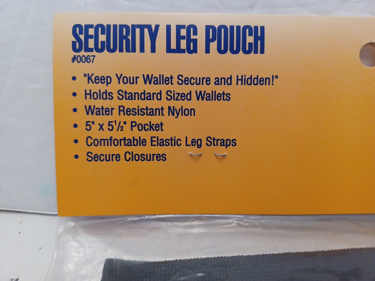 SECURITY TRAVEL/VACATION Leg Wallet Pouch Standard Wallets NEW IN PACK FREE SHIP