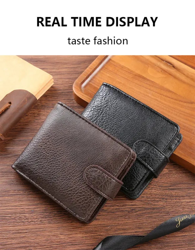 Vintage Wallet For Men Leather Short Hasp Man Wallets Casual Durable Coin Pouch