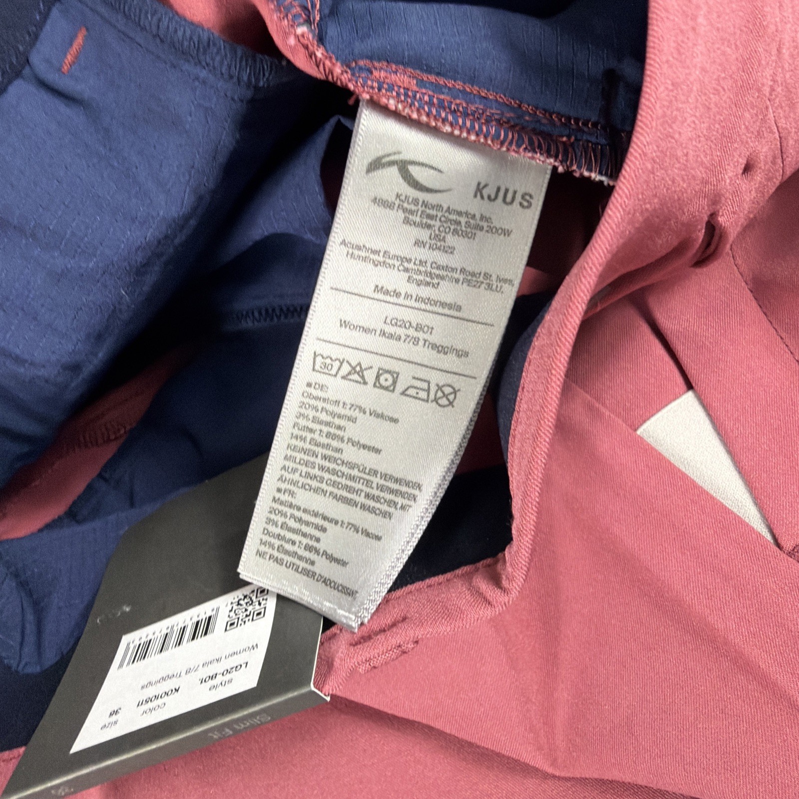 KJUS Womens Golf Pants Ikala Treggings Small Red Plum Viscose Polyamide NWT $180