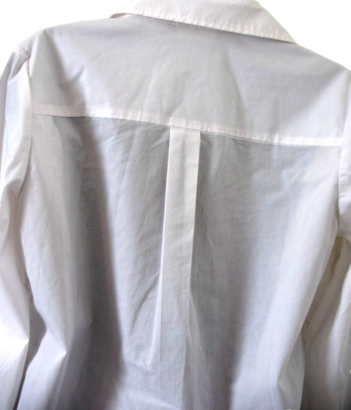 New York & Co. Blouse Western, White, Cotton, Polyester,Spandex, Medium.
