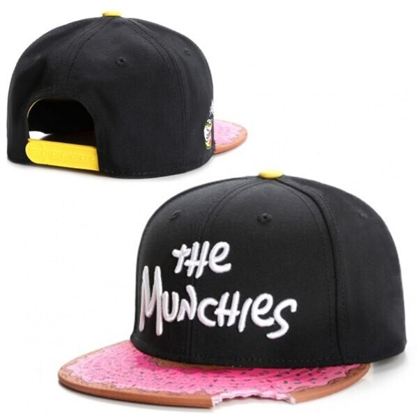 Adjustable Cap Munchies Snapback Donut Cartoon Game Animation Hip-hop Flat Hat