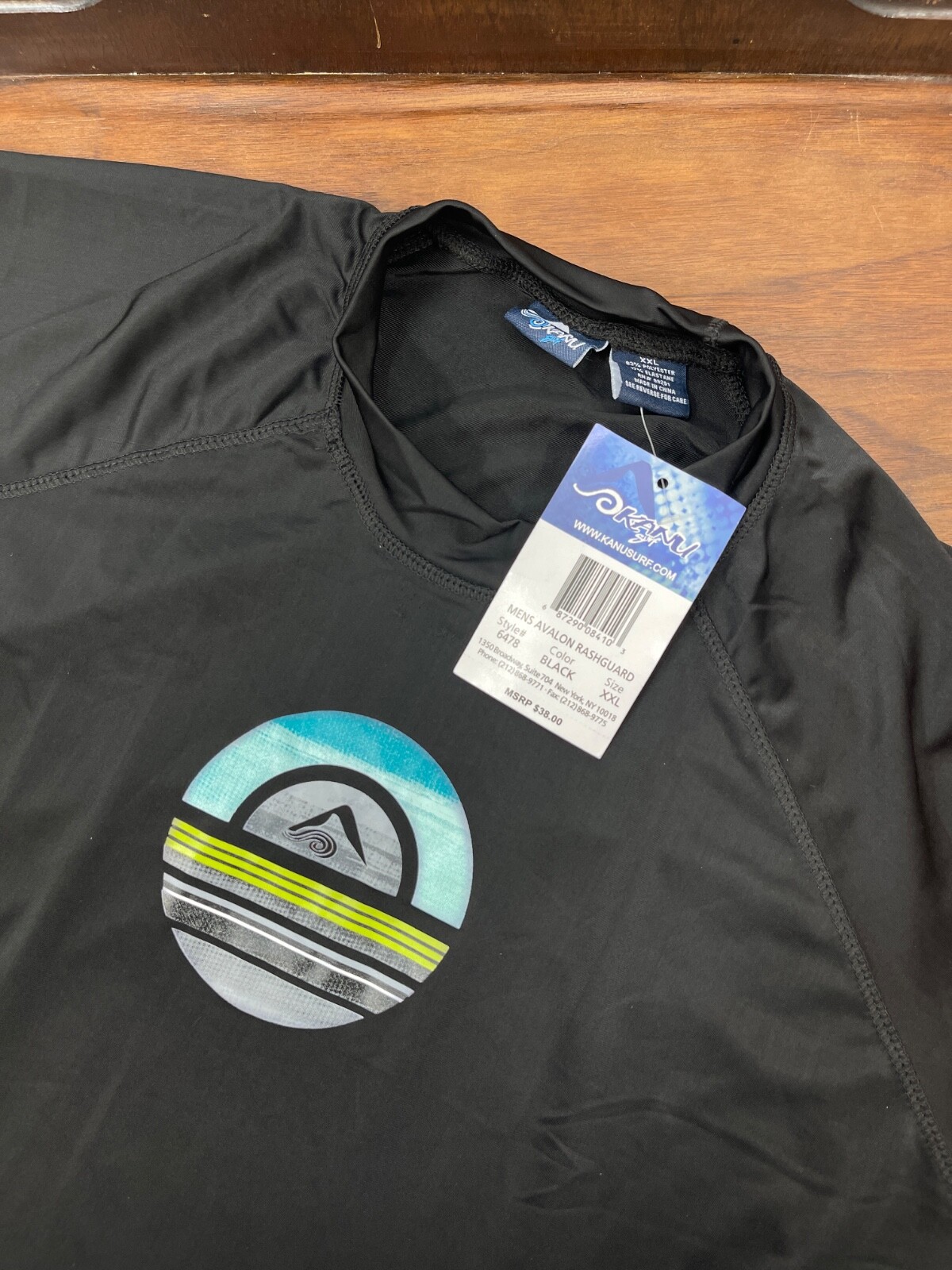 NWT Kanu Surf Rash Guard Avalon Swim Short Sleeve Men’s SZ XXL MSRP $38.00 NWT