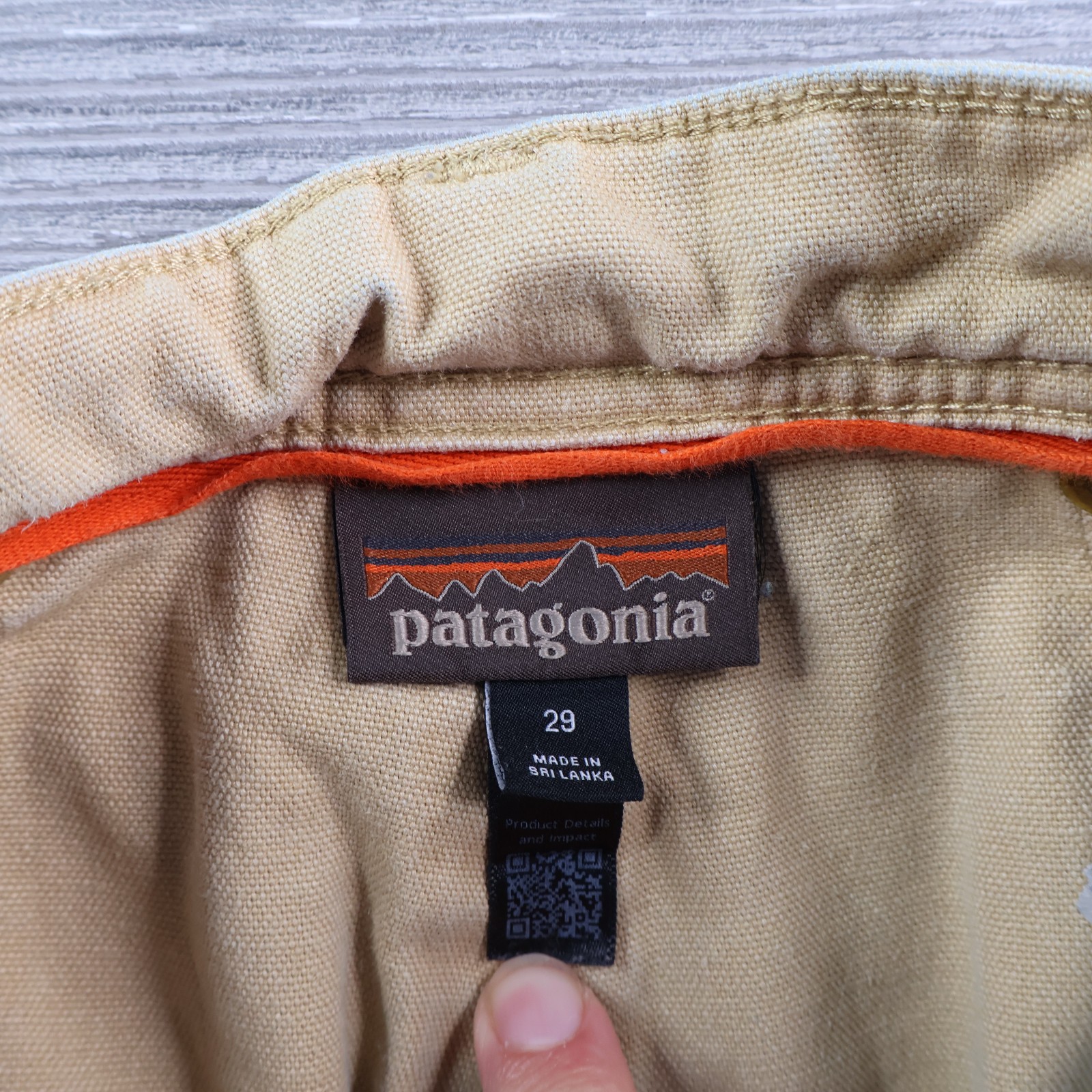Patagonia Mens 29×30 Iron Forge All Seasons Double Knee Hemp Canvas Work Pants