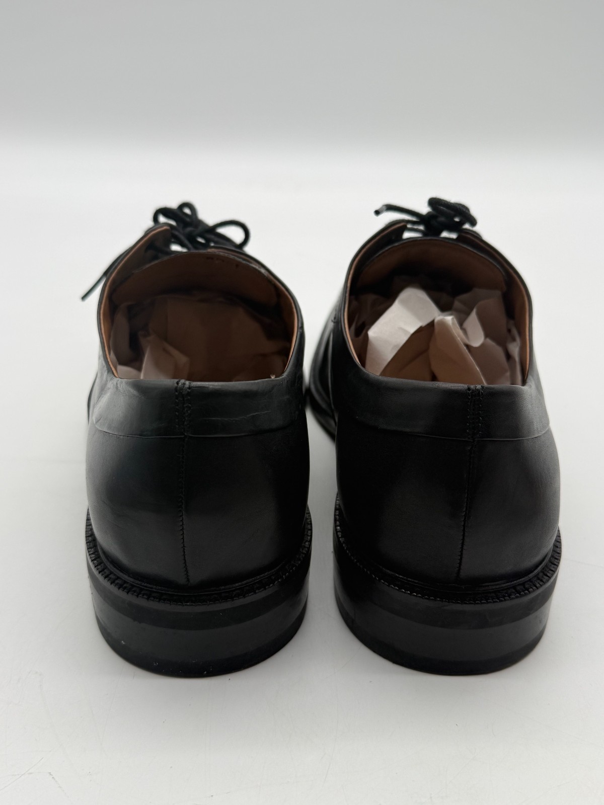 Cole Haan Grand OS Mens Black Leather Apron Toe Derby Dress Shoes Size 11.5 M