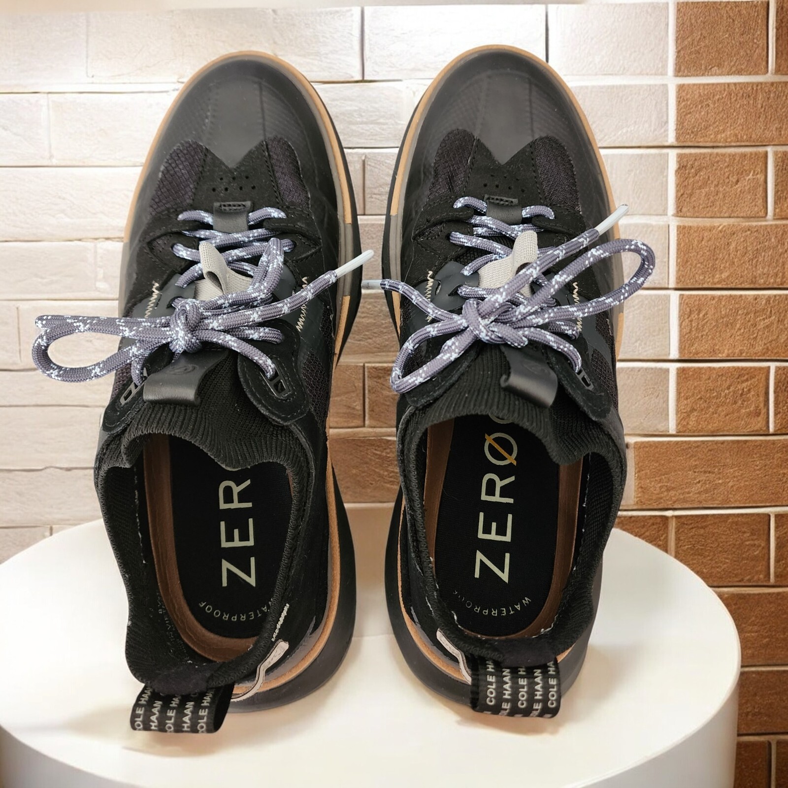 COLE HAAN 5.ZEROGRAND WRK Women’s Shoes 8.5 B Black Dark Pavement Gray Brown