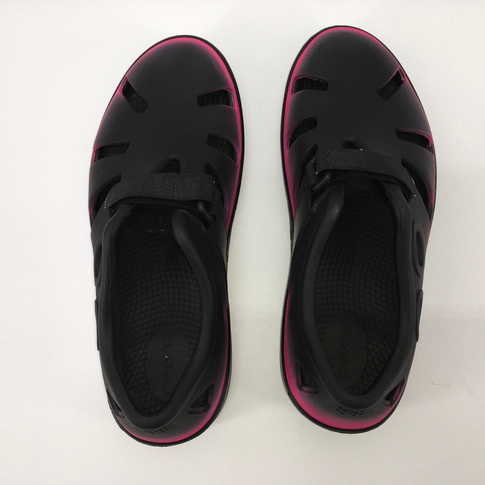 Oofos Oocandoo Lightweight Recovery Shoe Sandals W 8 M 6 Black Pink Gorpcore
