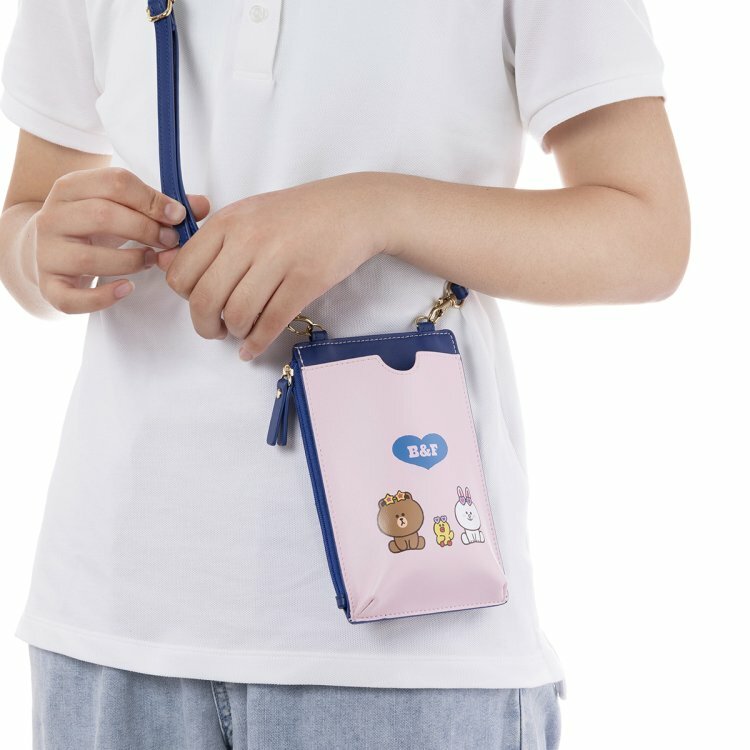 LINE FRIENDS Official BROWN & FRIENDS Mobile Phone Shoulder pochette JAPAN NEW
