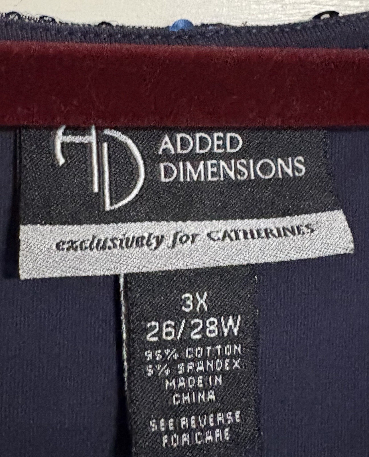 CATHERINES ADDED DIMENSIONS 3X – 26/28W – Navy Blue Sequined Lined Tank Top EUC