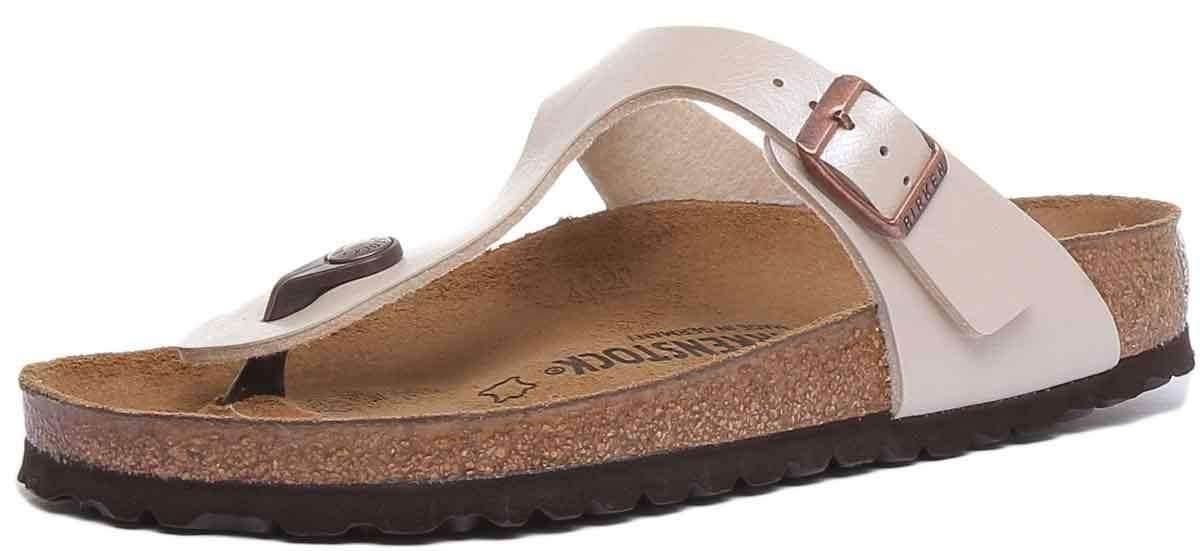 Birkenstock Unisex Gizeh BS Graceful Pearl White Thong Sandal EU39/W8-M6