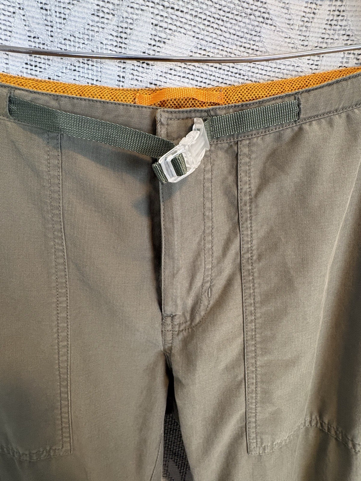 Vintage 90s Y2K Abercrombie & Fitch Military Cargo Pants Herringbone Olive Green