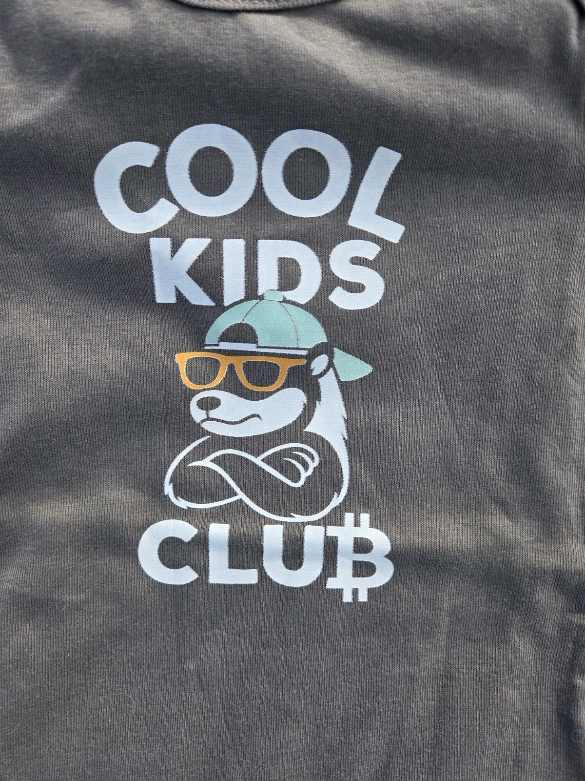 Bitcoin 18 Month Old Onsie “Cool Kids Club”